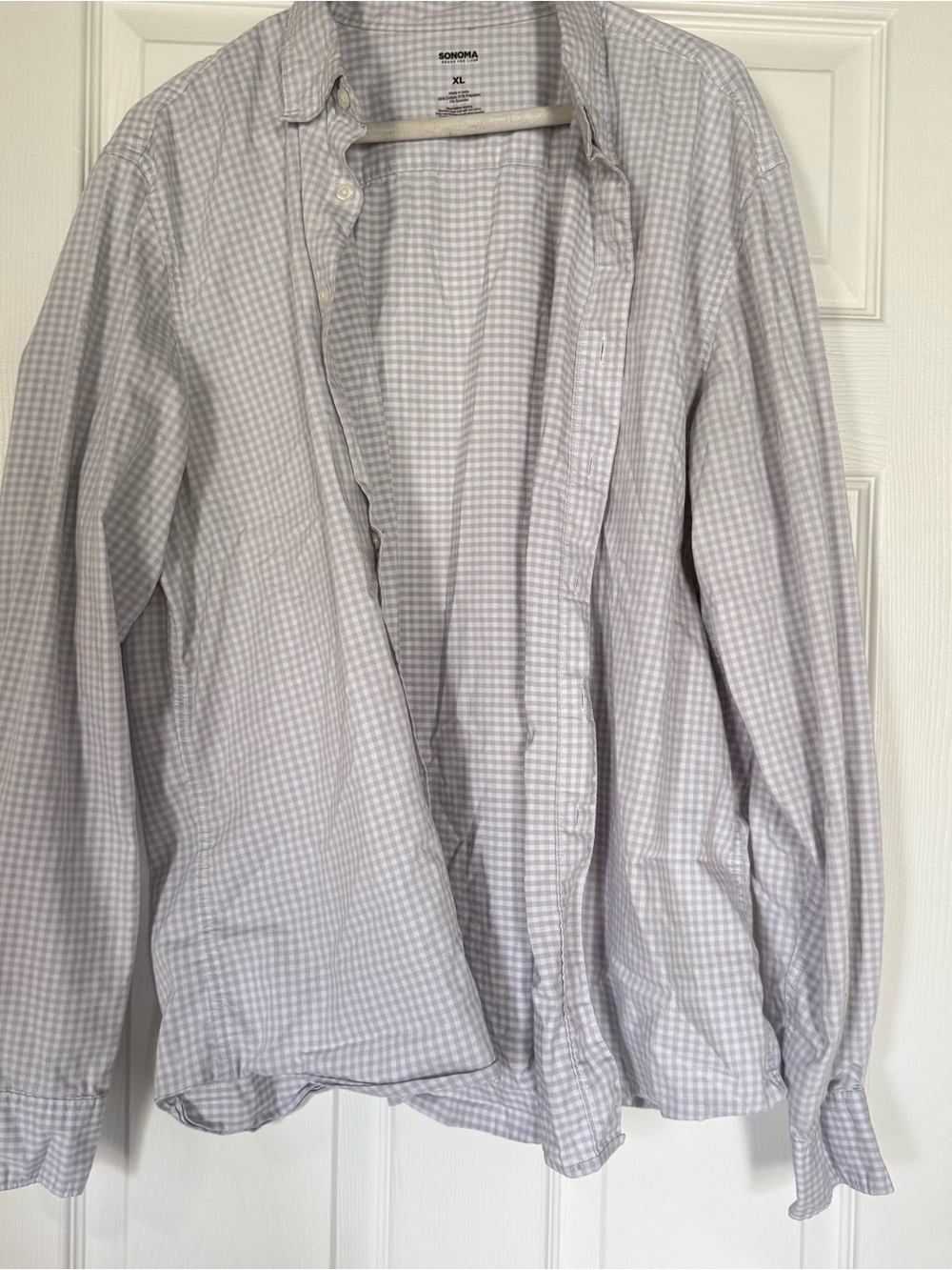 Sonoma Light Lavender Gingham Men's Shirt Jacket